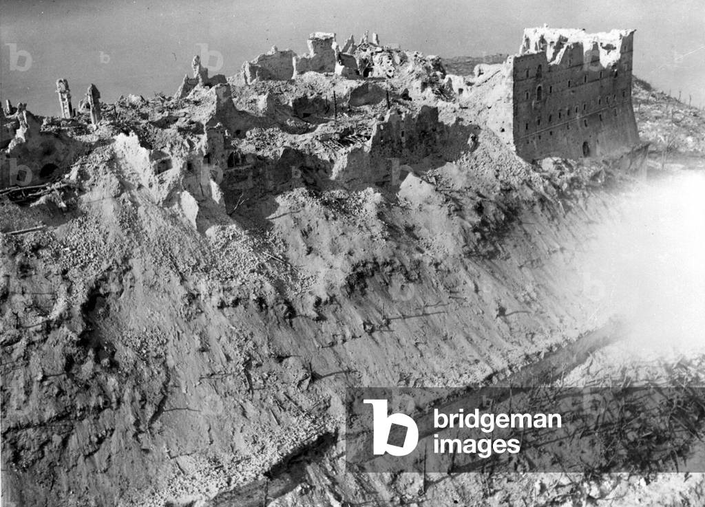 Mount Cassin Battle, 1944 (b/w photo)