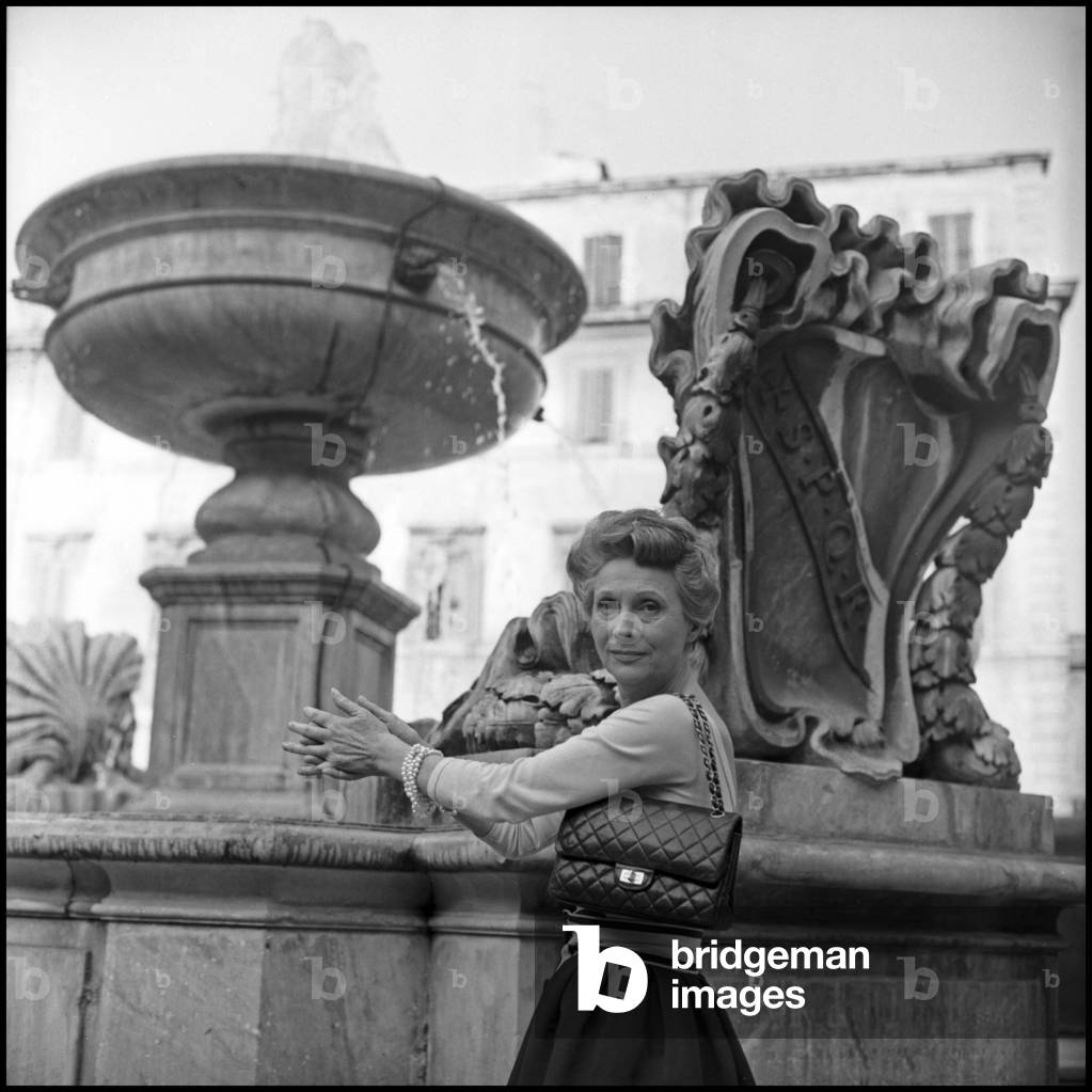 Arletty in Rome,1962 (b/w photo)