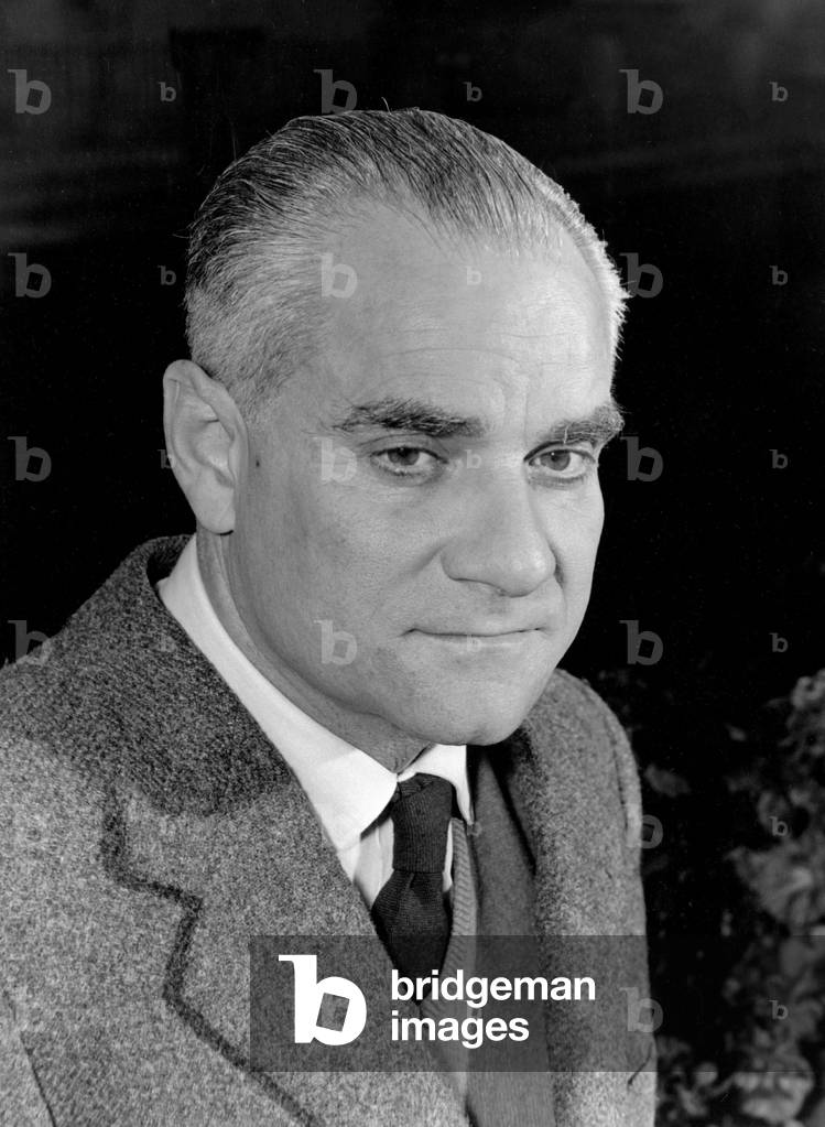 Portrait of the italian writer Alberto Moravia, 1958 (photo)