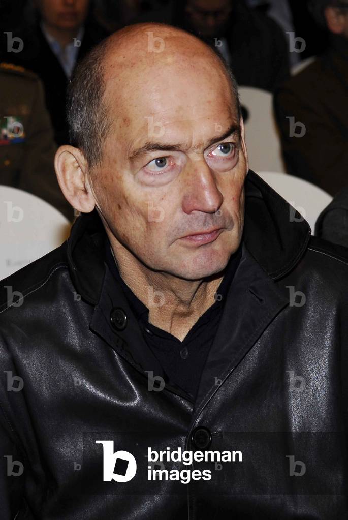 The architect Rem Koolhaas of OMA at the presentation of the 'Nuova Bovisa' project for EuroMilano, Milan, 22nd November 2008 (photo)