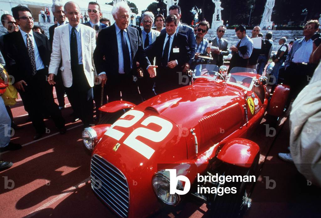 Gianni Agnelli at the 50th anniversary of Ferrari, Rome, 1997 (photo)
