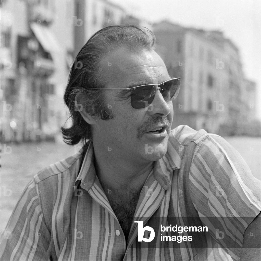 Sean Connery, Venice, 1967 (b/w photo)