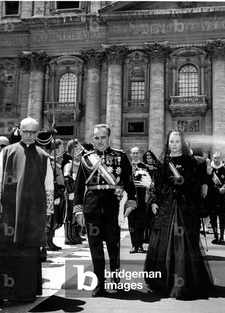 Le prince Rainier III (Ranieri) de Monaco et Grace Kelly. 