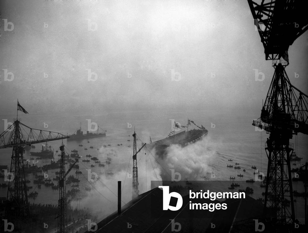Launching ceremony of the transatlantic ship 