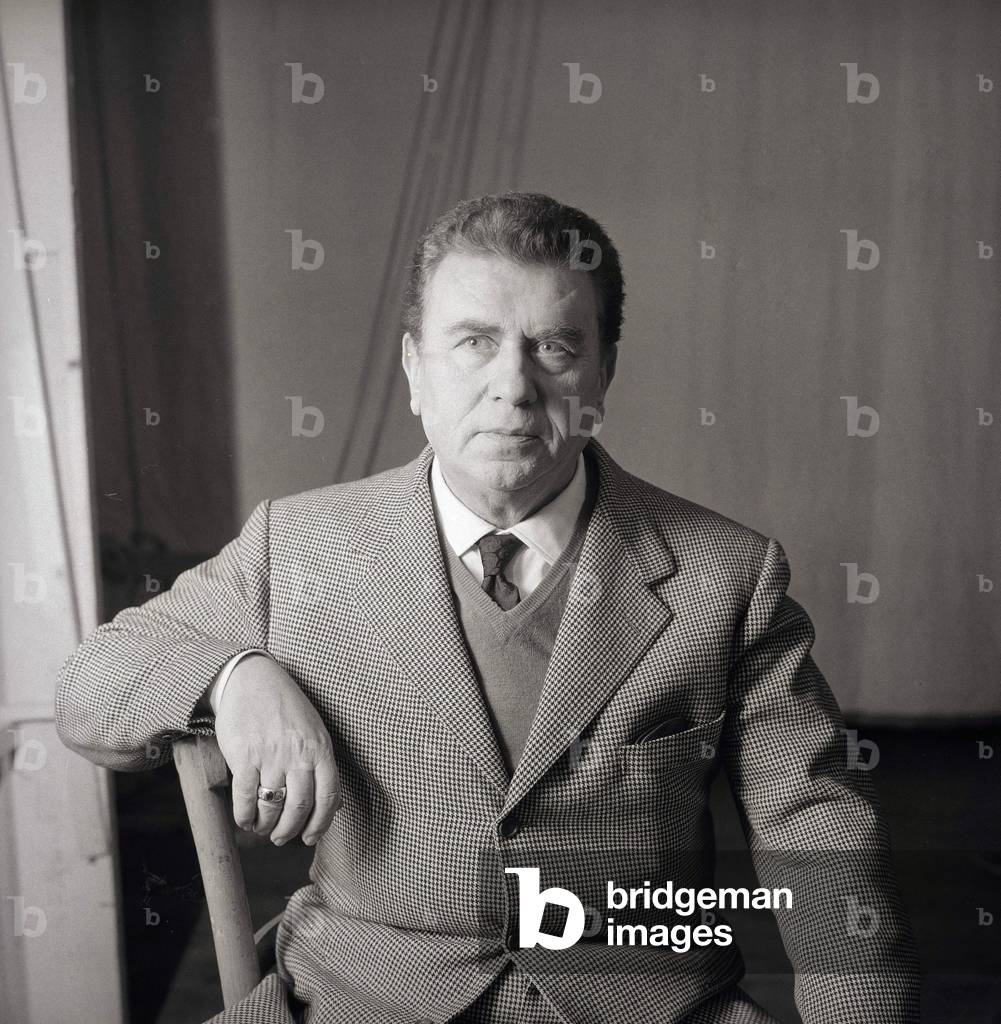 Gino Cervi, Milan, 1967 (b/w photo)