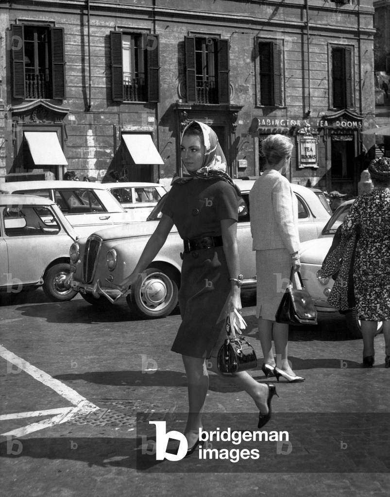 Rosanna Schiaffino, Rome, 1963 (b/w photo)