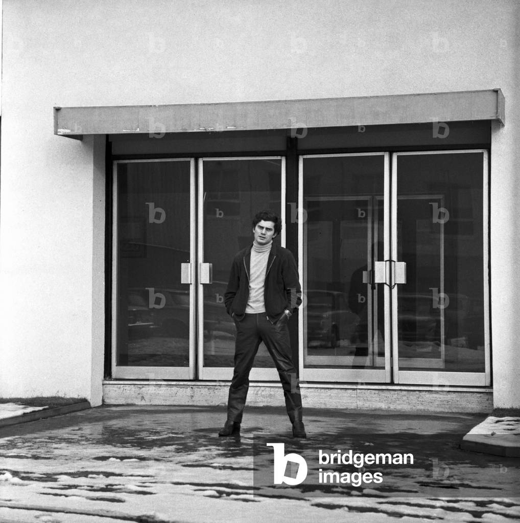 Luigi Tenco, Milan, Italy, 1966 (b/w photo)