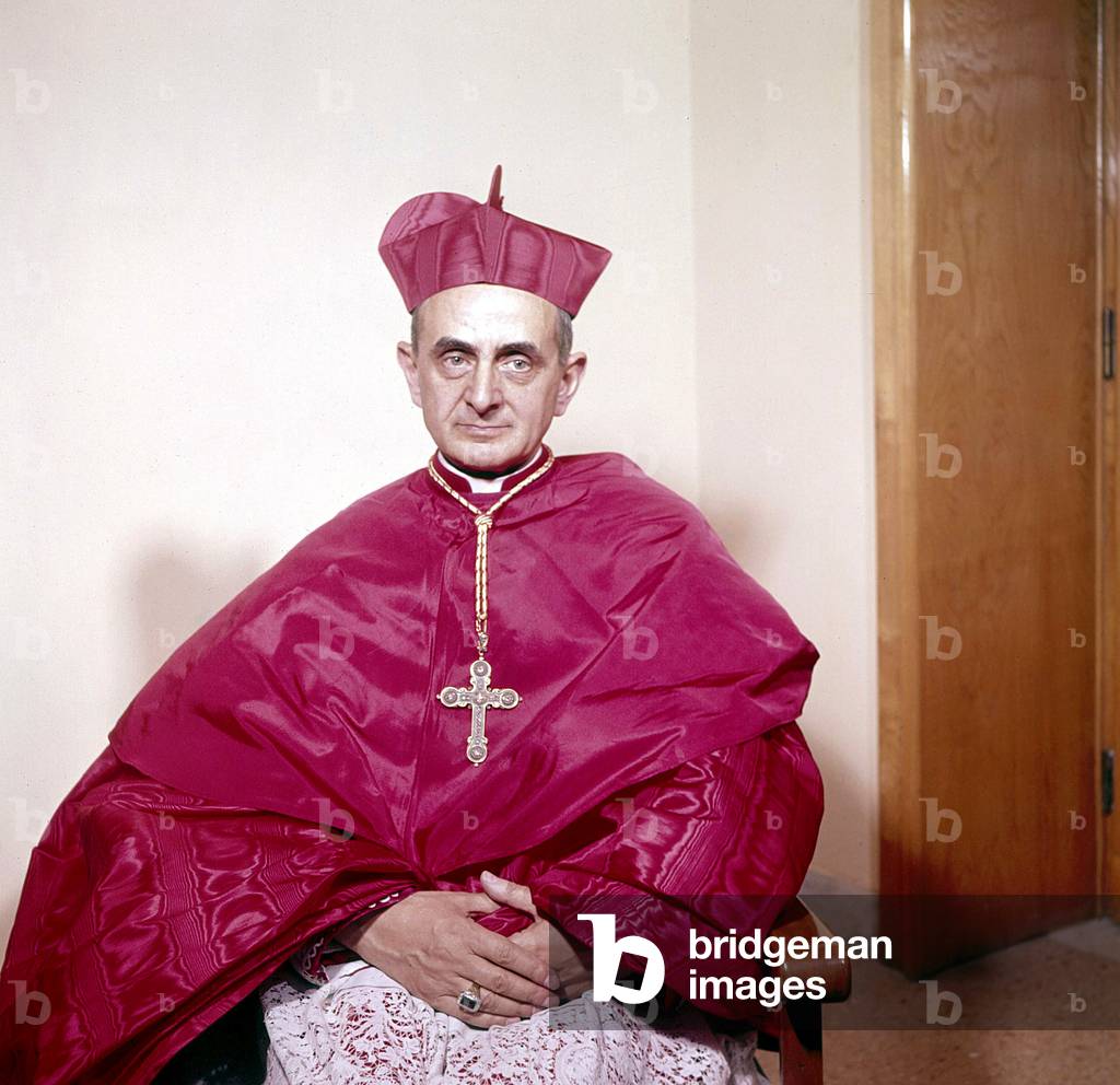 Giovanni Battista Montini, Milan, 1959 (b/w photo)