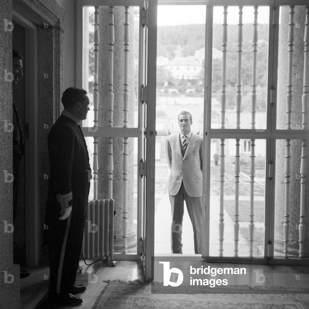 Prince Juan Carlos of Spain, Madrid, Spain, 1960 (b/w photo)