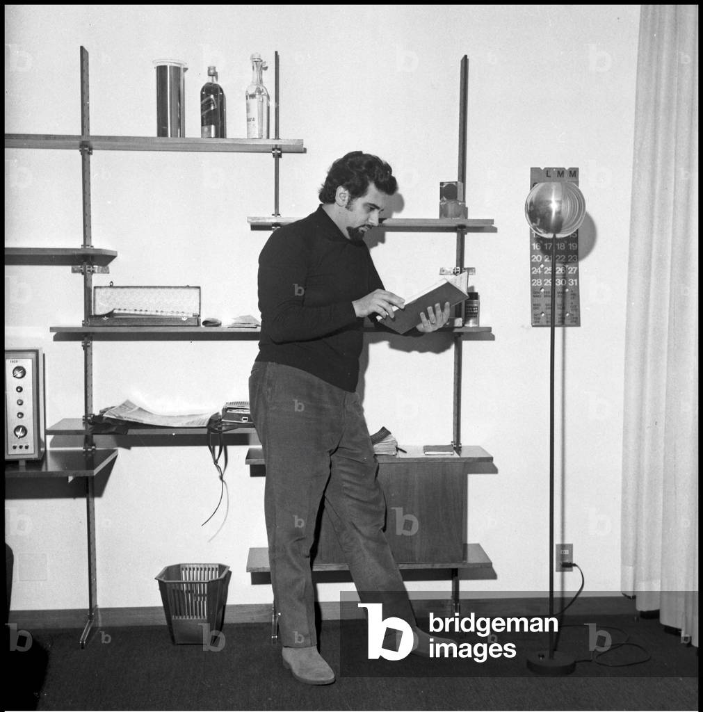 Placido Domingo, Milan, 1969 (b/w photo)