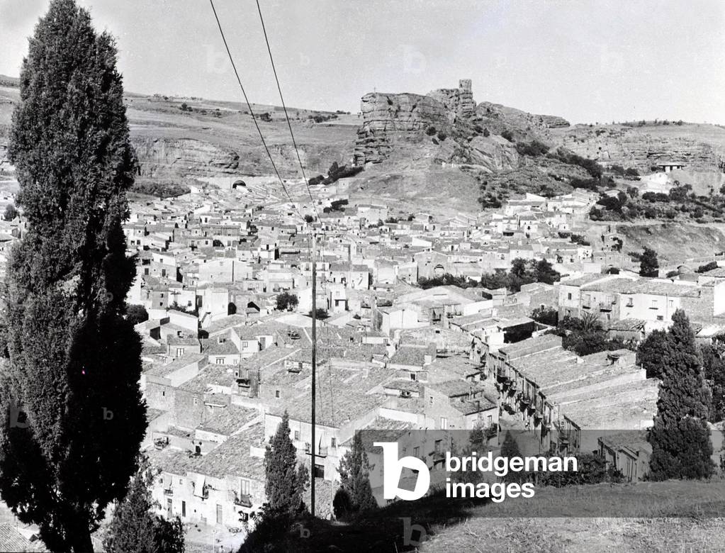 Le village de Corleone en Sicile en 1955