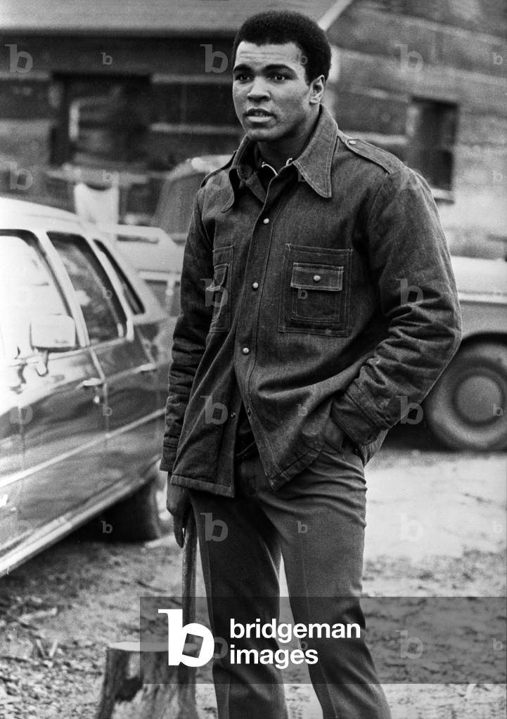 Muhammad Ali, USA, 1974 (b/w photo)