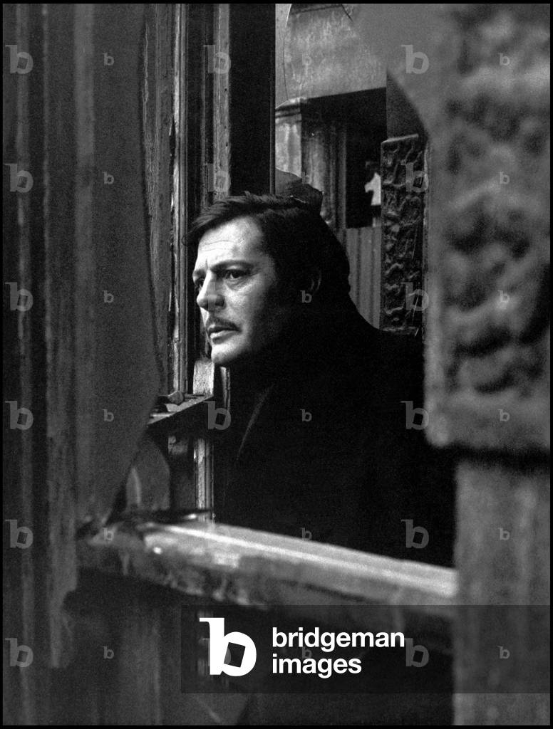 Marcello Mastroianni during the shooting of the film 