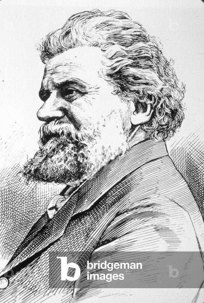 Portrait du poete italien Giosué Carducci (1835 - 1907). Gravure. © Farabola/ Leemage