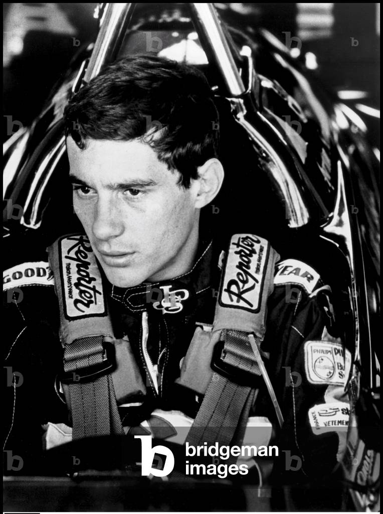 Ayrton Senna, 1988 (b/w photo)