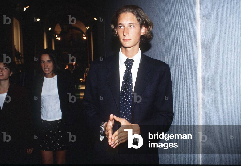 Turin, portrait of John Elkann (Gianni Agnelli's nephew) in 1995 (photo)