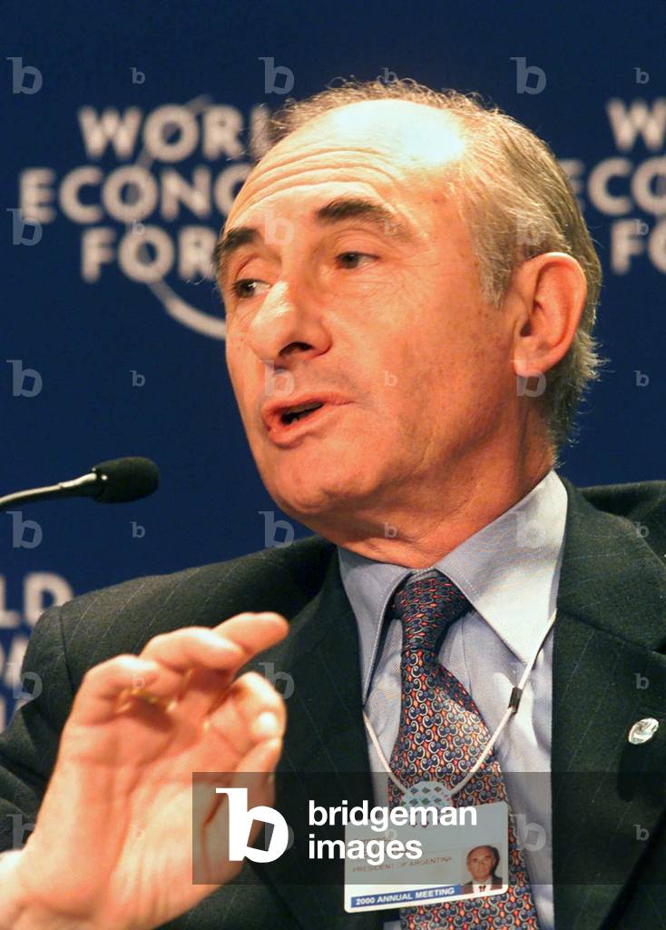 Fernando de la Rua at the World Economic Forum, Davos, Switzerland, 2000 (photo)