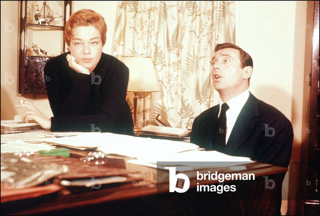 Yves Montand et Simone Signoret à Paris en 1957