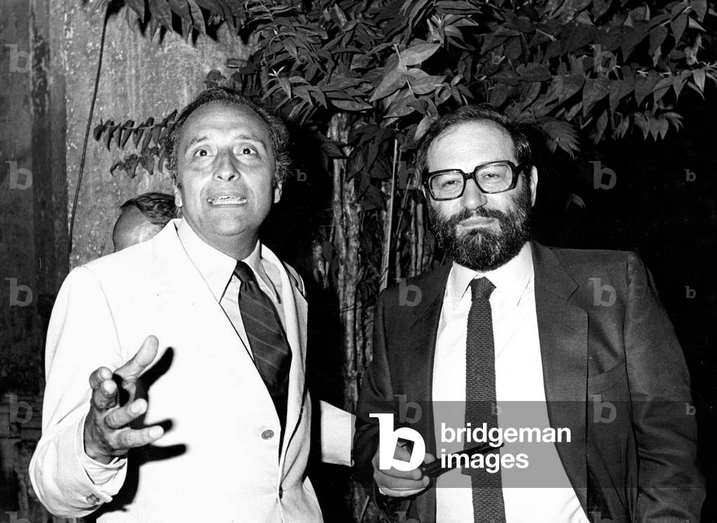 Enzo SICILIANO et Umberto ECO à la remise du Prix Strega en 1981