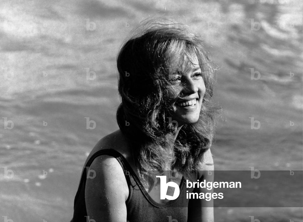 Jeanne Moreau, Venice, 1961 (b/w photo)