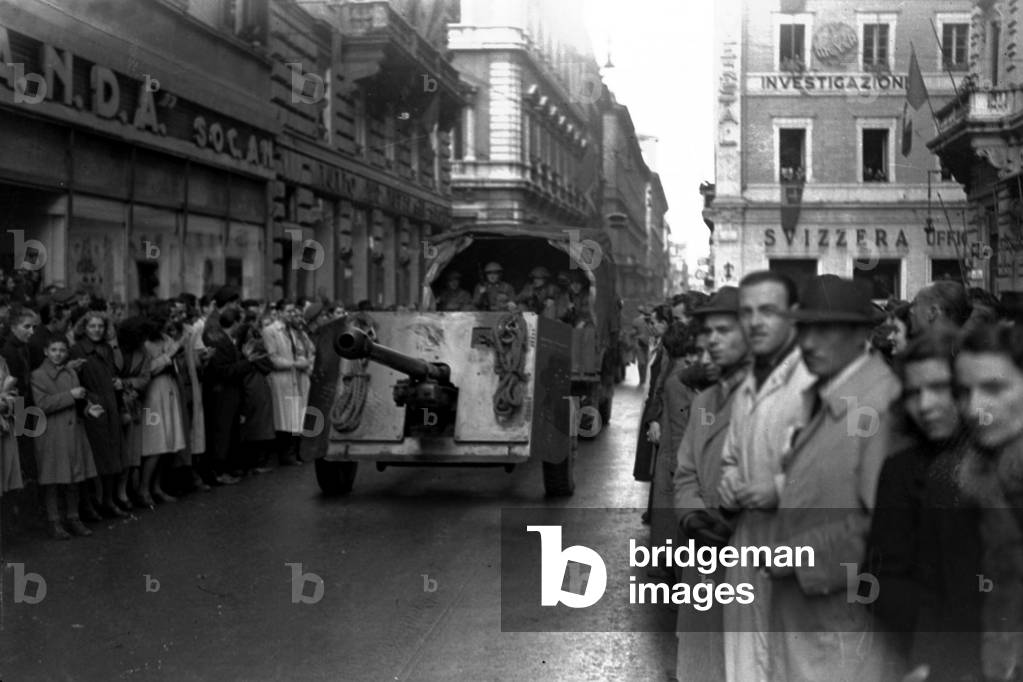 Liberation of Rome, 1944 (b/w photo)