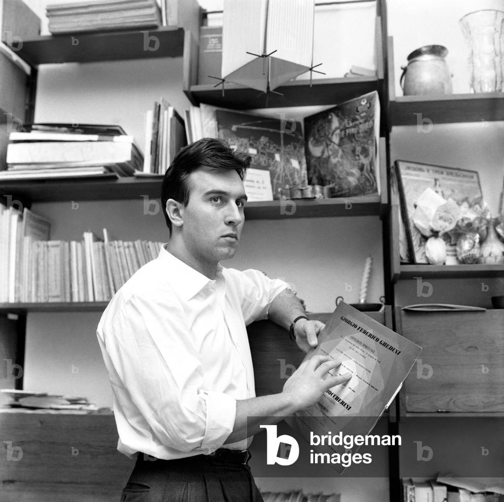 Claudio Abbado, Milan, 1963 (b/w photo)