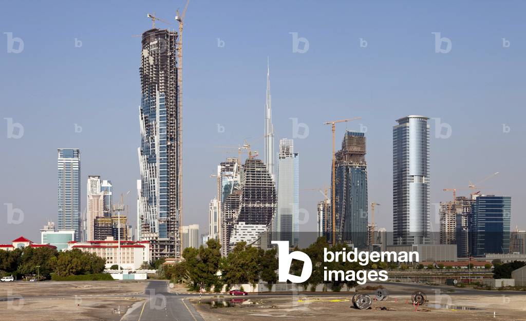 Business Bay business district in Dubai, United Arab Emirates.
