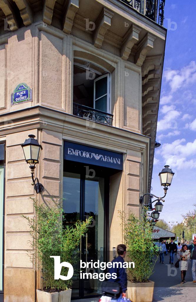 Emporio Armani Store, 149 bld Saint-Germain, Paris 6, France. Emporio Armani settled in 1996 on the premises of the Drugstore Saint-Germain, the seventies of Saint-Germain des Pres