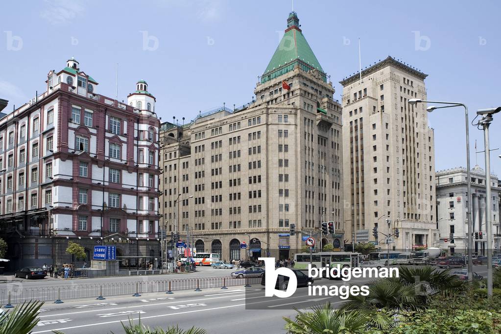 Bund, Puxi in Shanghai, China.