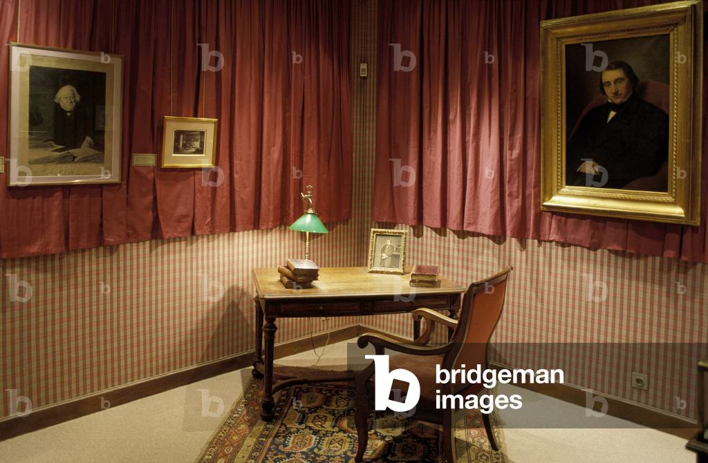 The Musee de la Vie Romantique, 16 rue Chaptal in Paris 9e. Private hotel rented by brothers painters Ary (1795-1858) and Henri (1798-1862) Scheffer. Acquired in 1987 by the City of Paris, the Musee de la Vie Romantique presents collections of souvenirs and objects of art legues in the city, recalling two great figures of the 19th century: writer George Sand (Amantine Aurore Lucile Dupin, Baroness Dudevant, 1804-1876) and Ary Scheffer.