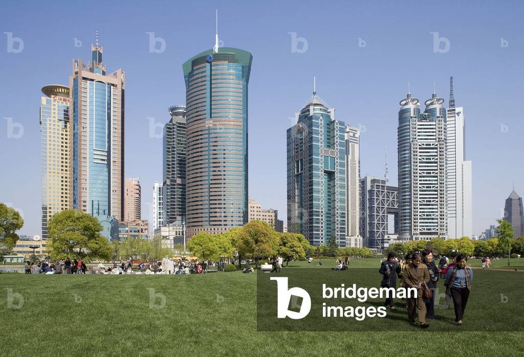 Pudong district in Shanghai, China.