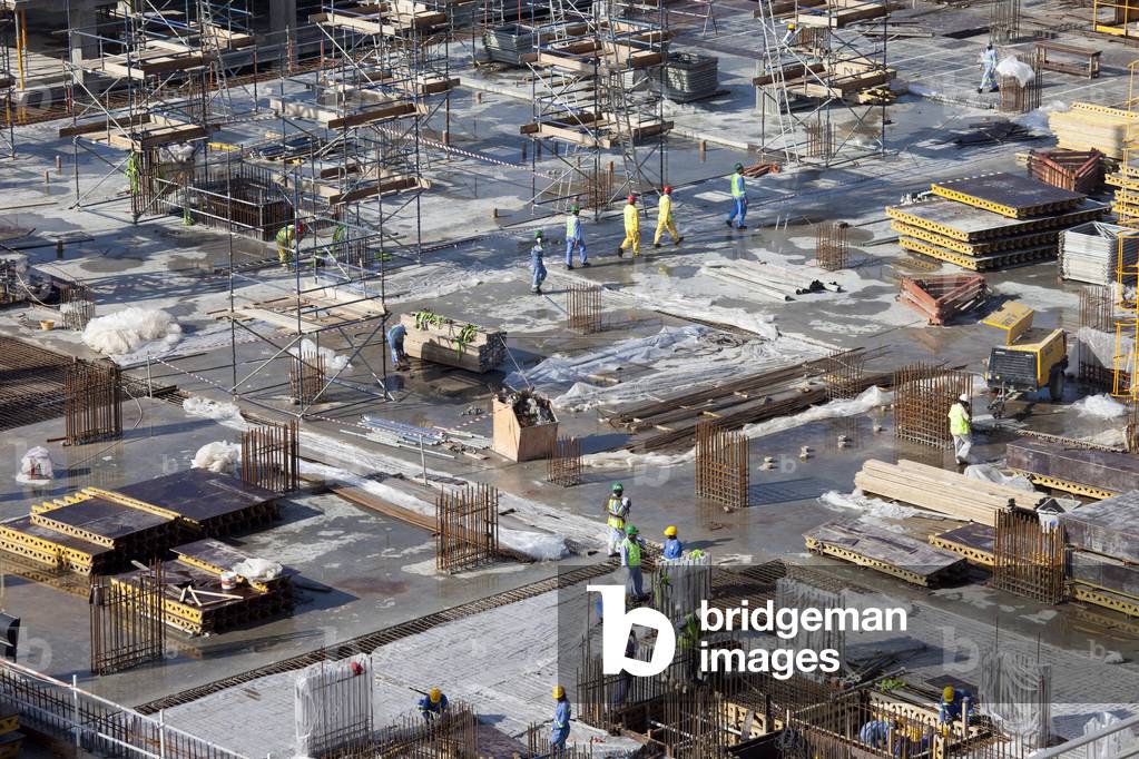 A construction site in the financial district (DIFC) in Dubai, United Arab Emirates. Photography 17/12/09.