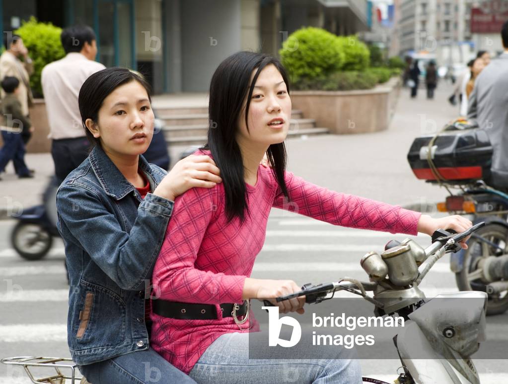 Portrait of women in the Puxi district of Shanghai, China. Photography 21/04/05.