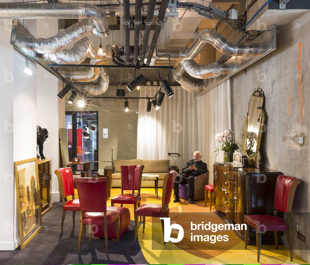 entry of the swimming pool of the hotel Molitor, Paris (16th) reopened on 19 May 2014 after two years of work, photo taken in 2014 (photo)