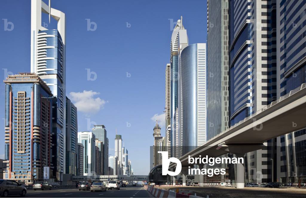 Sheikh Zayed Road Road in Dubai, United Arab Emirates.