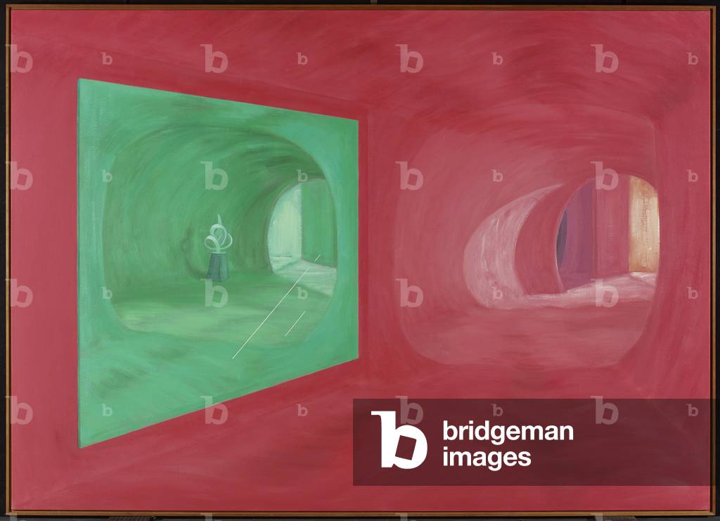 Green Mirror with Sculpture, 1986 (oil on canvas)