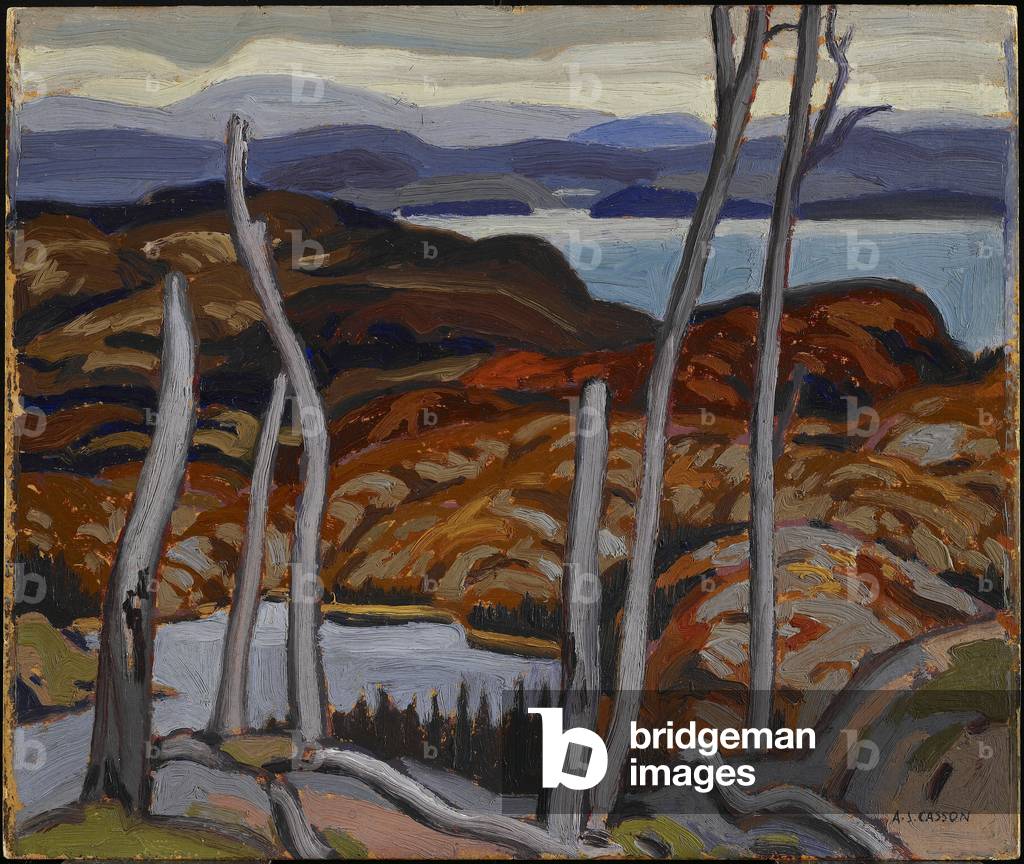 Lake Superior, 1928 (oil on cardboard)