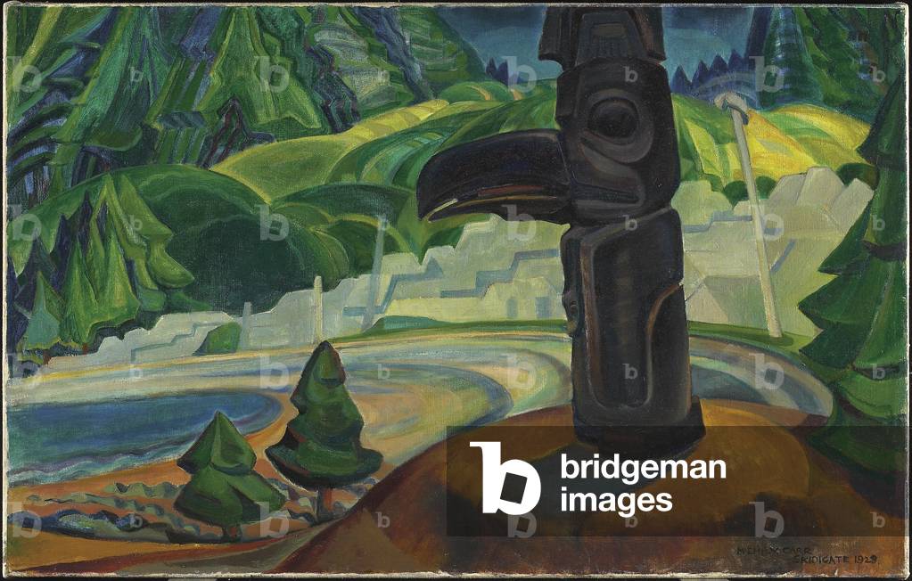 Skidegate, Graham Island, British Columbia, 1928 (oil on canvas)