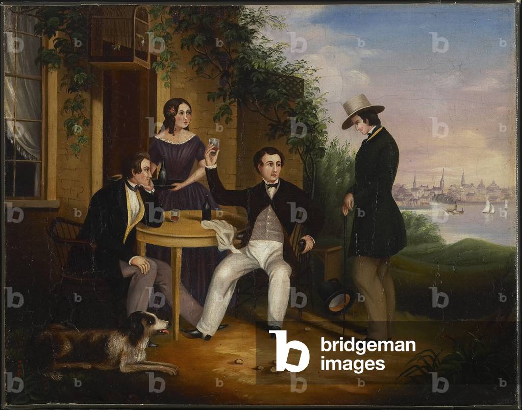 A Country Tavern near Cobourg, Canada West, 1849 (oil on canvas)