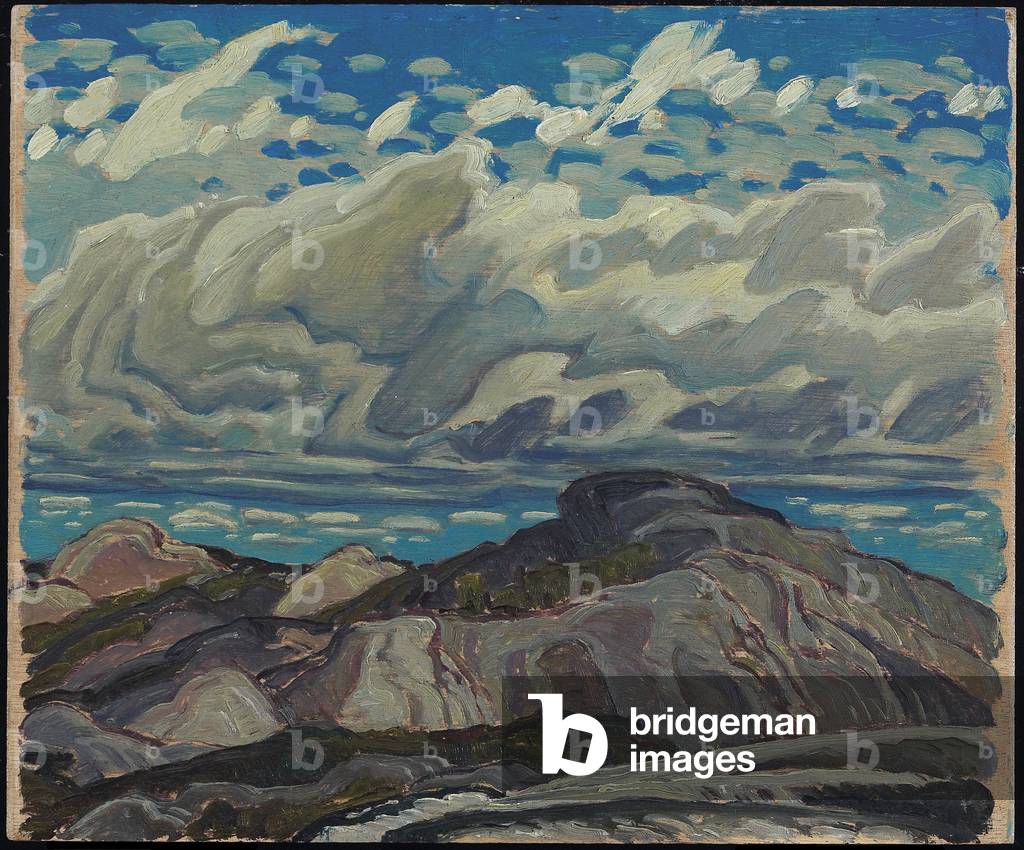 October, Cranberry Hills, 1943 (oil on plywood panel)