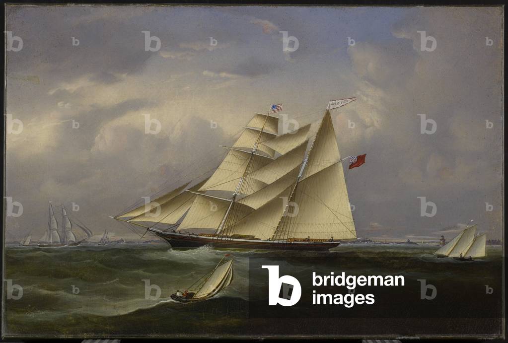The 'Ocean Bride' Leaving Halifax Harbour, 1854 (oil on canvas)