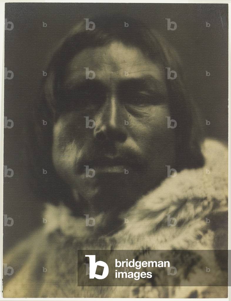 Tookoo (The Deer). Chief of Sikoslingmint Eskimos Southern Baffin Island, 1913-14 (bromide print)