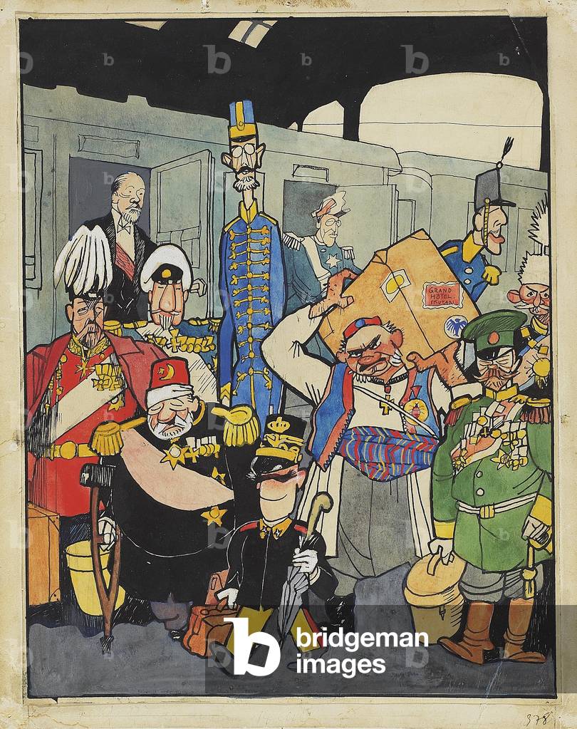 The Friedrichstrasse Station, 1913 (pen, ink & w/c on wove paper)