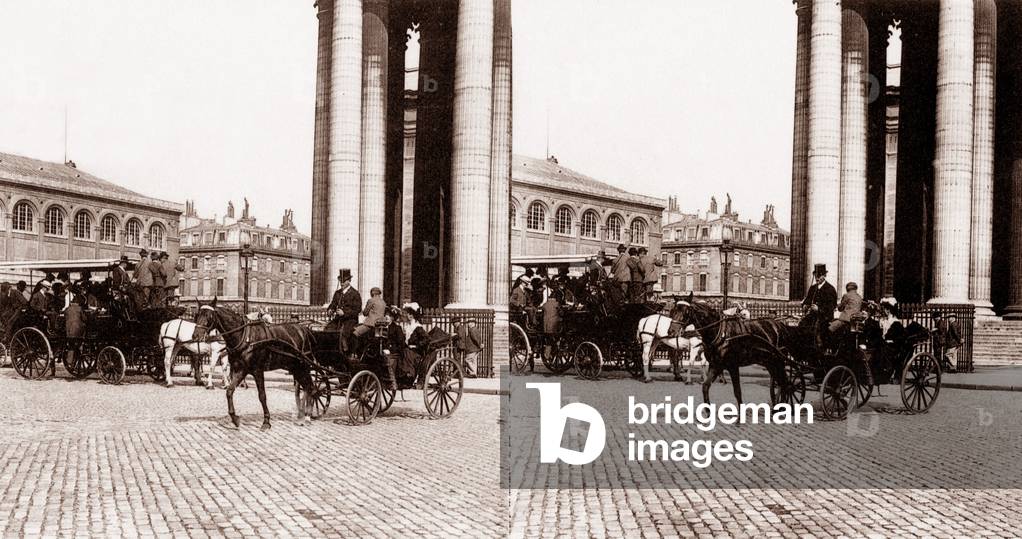 Stereoscopic view of the Panthéon, Paris, 1890 (b/w photo)