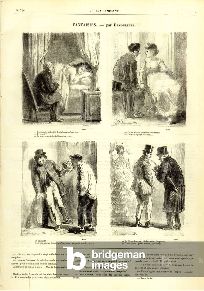 Fantasies, from the 'Journal Amusant', 14 May 1870 (engraving)