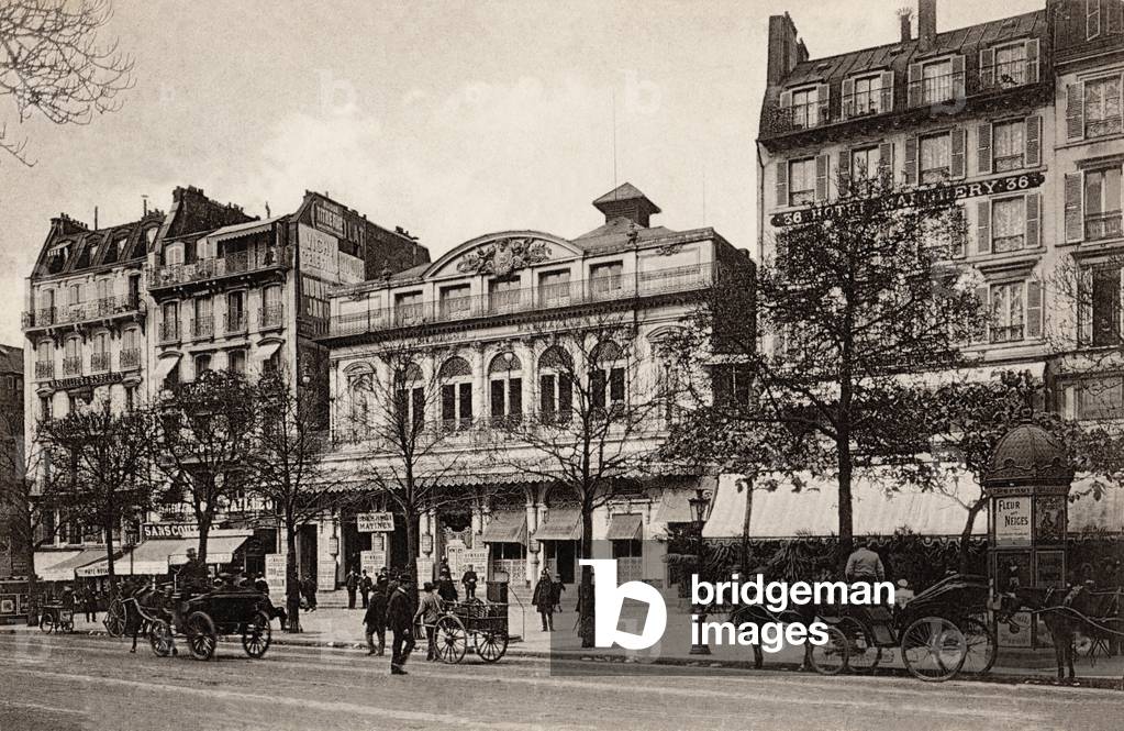 Theatre du Gymnase, Paris, 1900 (b/w photo)
