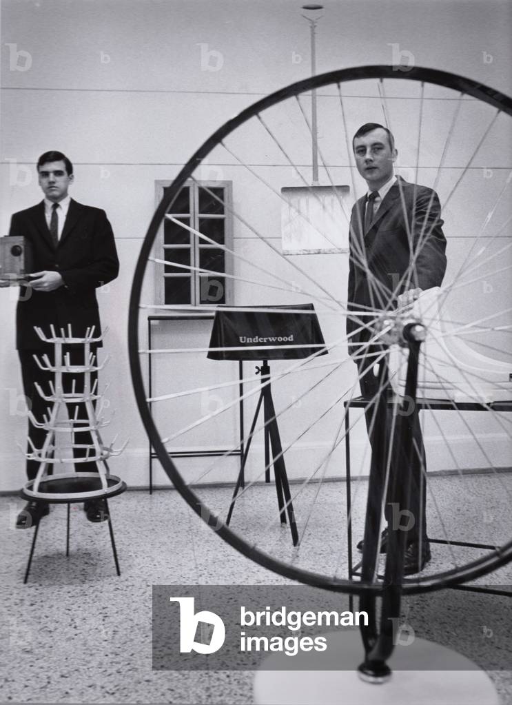 Marcel Duchamp at the Walker Art Center, 1965 (b/w photo)