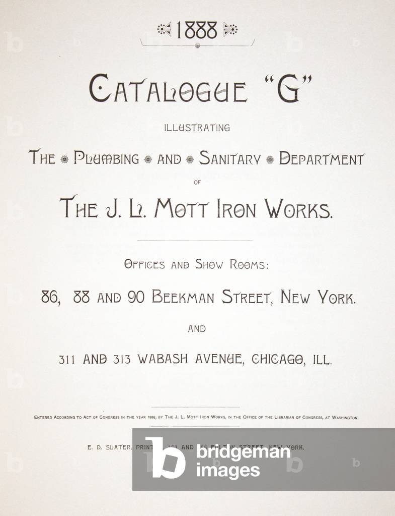 Catalogue for the J. L. Mott Iron Works, 1888 (litho)