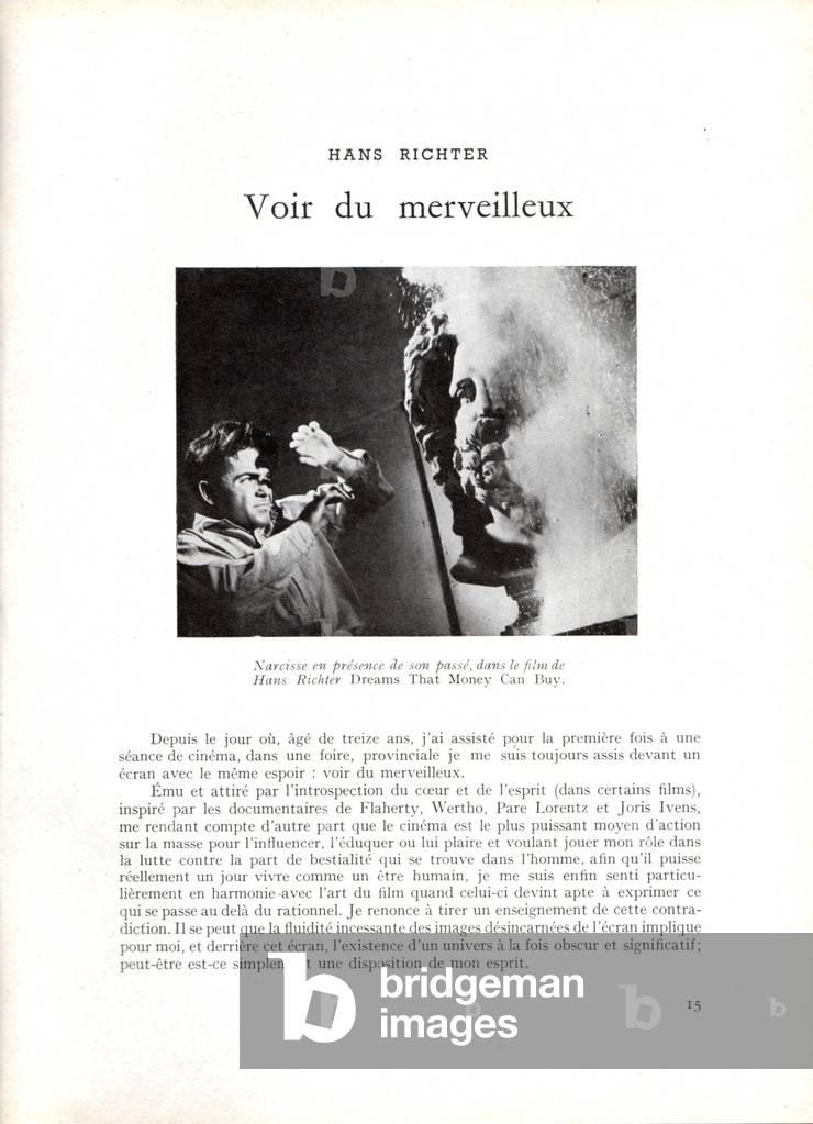 Still from 'Dreams that Money Can Buy' by Hans Richter, in 'La Revue du Cinéma', 1947 (litho)