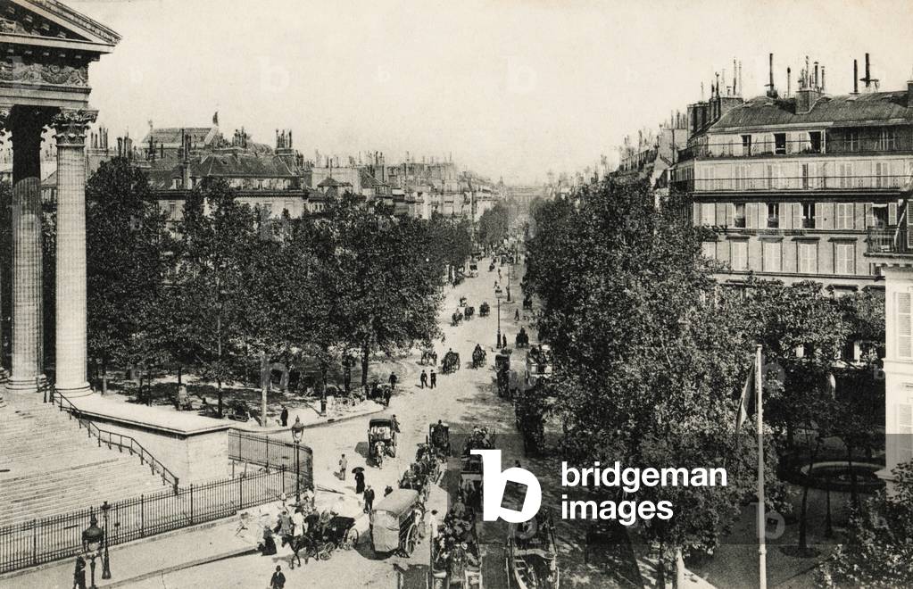 Boulevard de la Madeleine, 1900 (b/w photo)